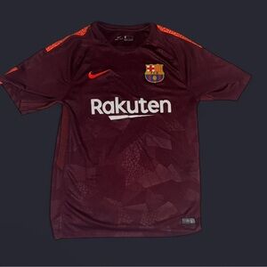 ORIGINAL Burgundy and orange Nike Barcelona 2018/19 away jersey #Barcelona #Nike